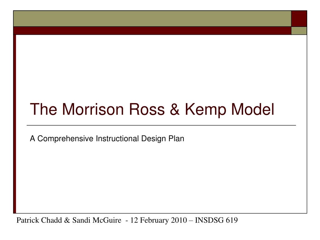 PPT - The Morrison Ross & Kemp Model PowerPoint Presentation, free ...