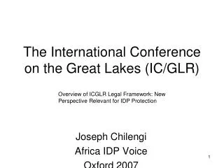 The International Conference on the Great Lakes (IC/GLR)
