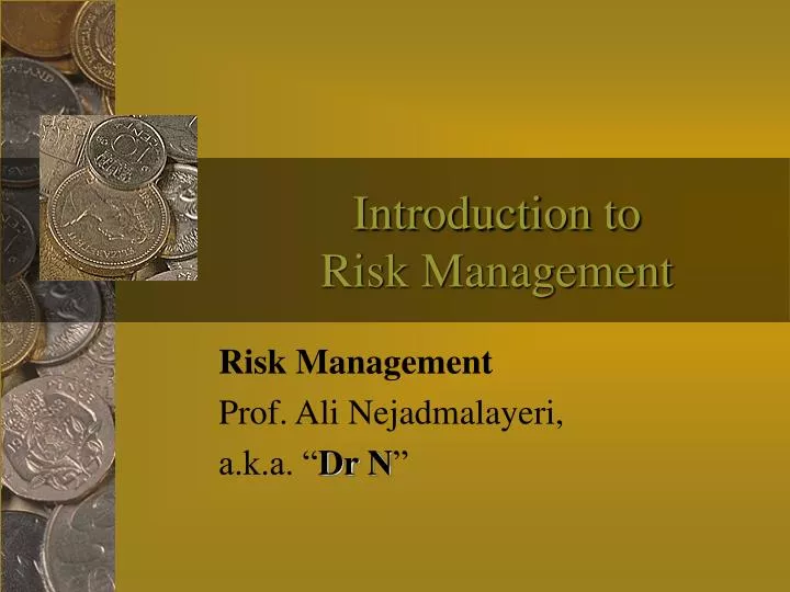introduction to risk management