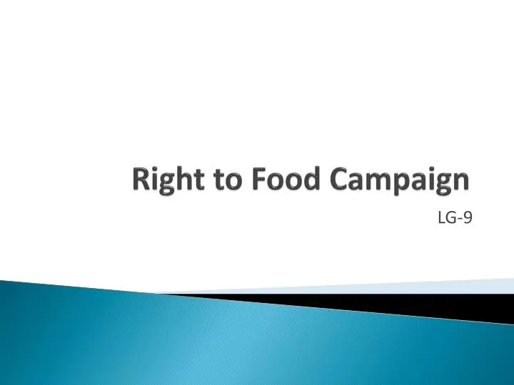 right to food campaign