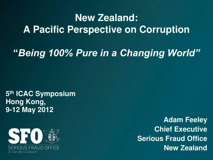 new zealand a pacific perspective on corruption being 100 pure in a changing world