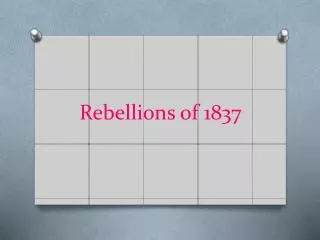 Rebellions of 1837