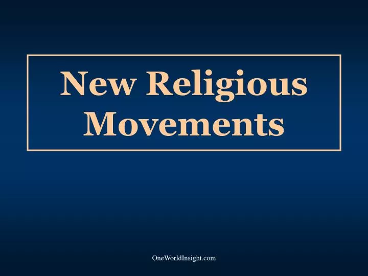 new religious movements