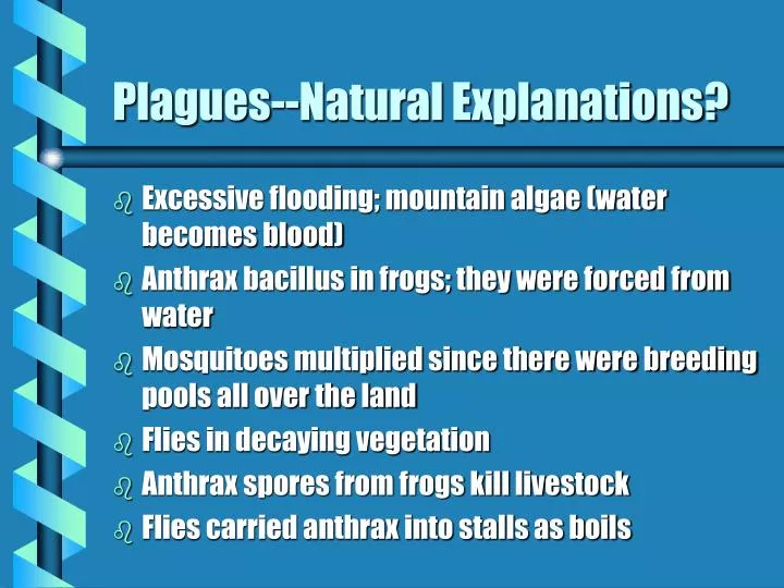 plagues natural explanations