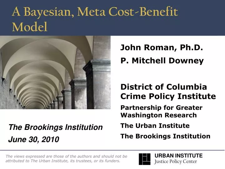 a bayesian meta cost benefit model