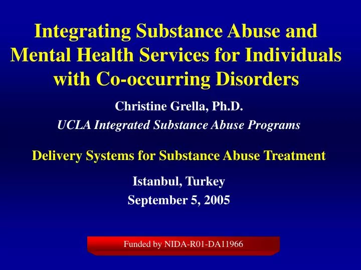 integrating substance abuse and mental health services for individuals with co occurring disorders