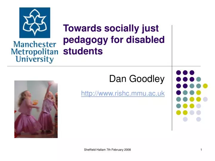 towards socially just pedagogy for disabled students