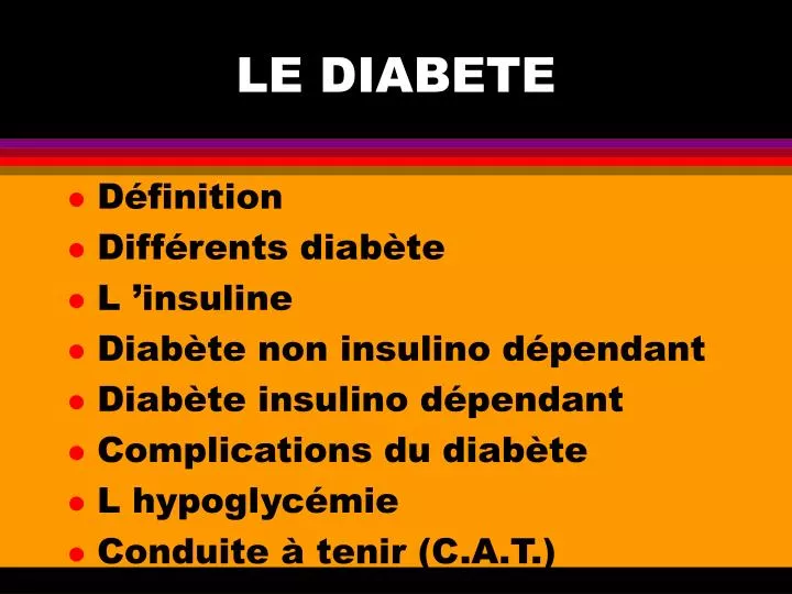 le diabete