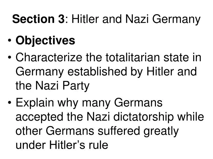 section 3 hitler and nazi germany