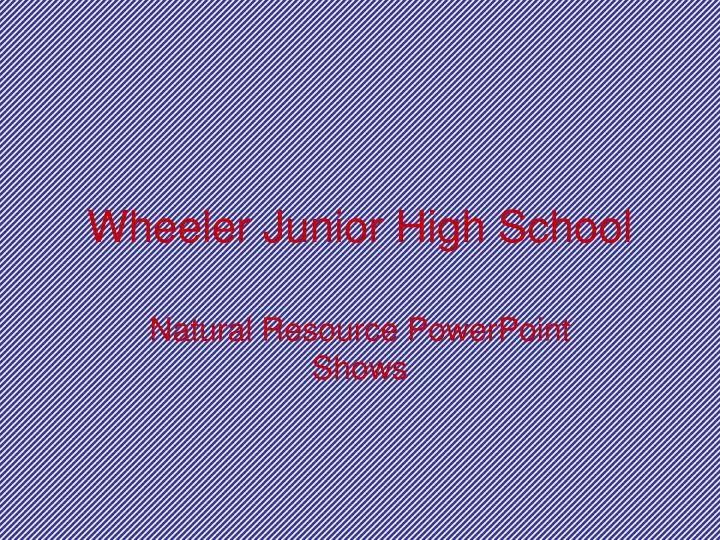 wheeler junior high school
