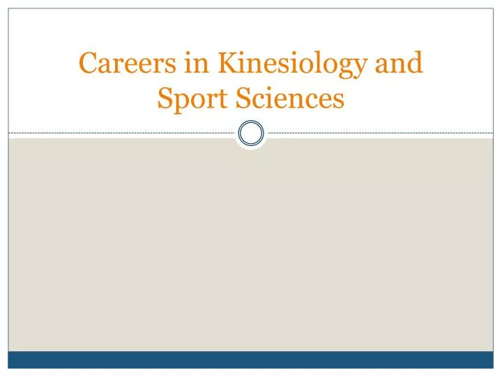 careers in kinesiology and sport sciences