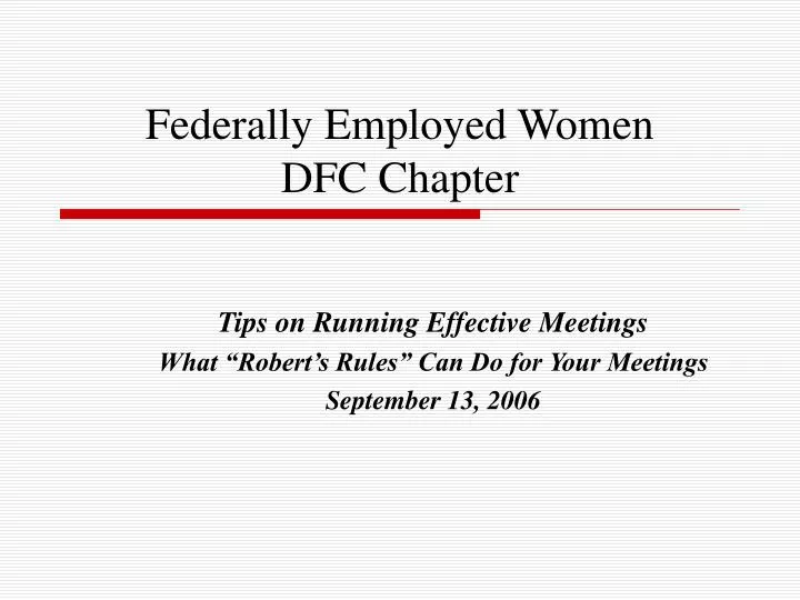 federally employed women dfc chapter