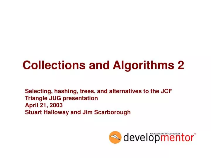 collections and algorithms 2