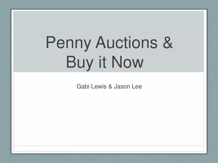 penny auctions buy it now