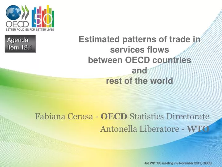 estimated patterns of trade in services flows between oecd countries and rest of the world