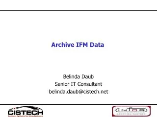 Archive IFM Data