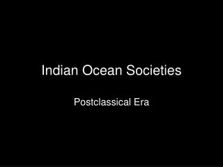 Indian Ocean Societies