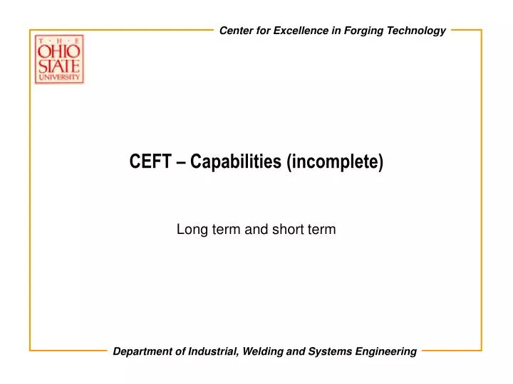 ceft capabilities incomplete