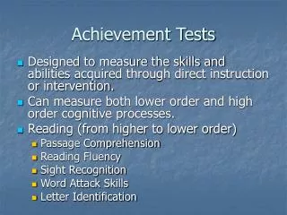 Achievement Tests