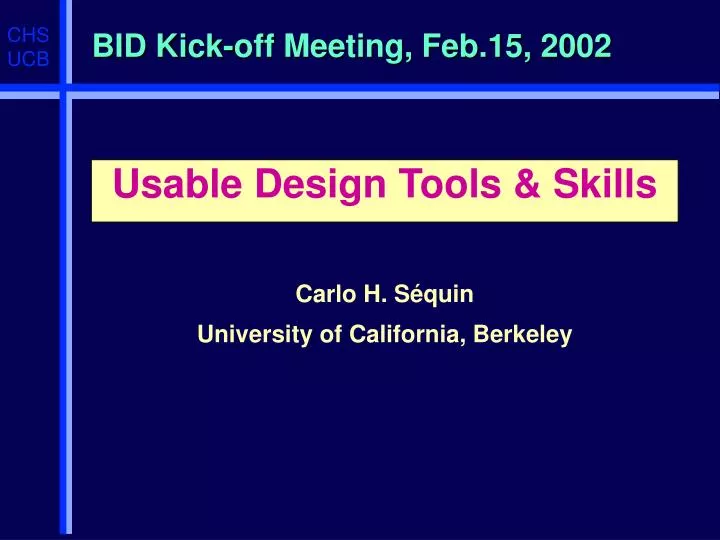 bid kick off meeting feb 15 2002