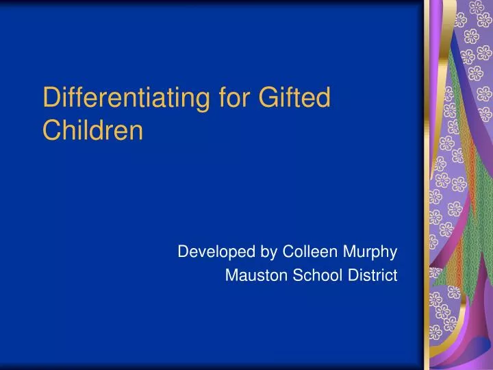 differentiating for gifted children