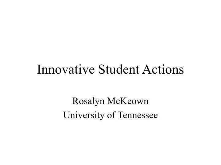 innovative student actions