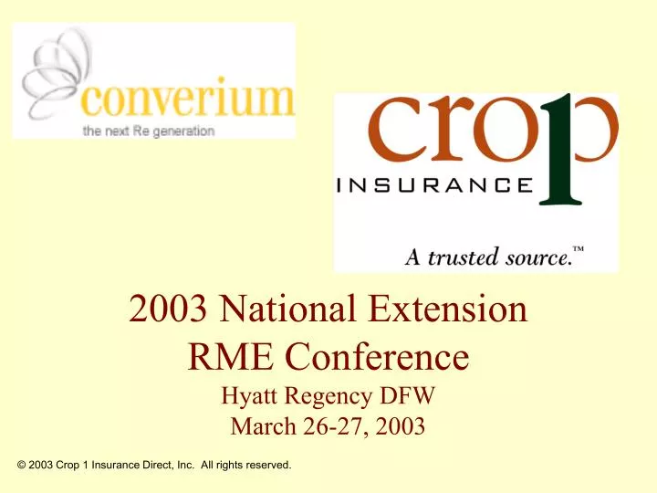 2003 national extension rme conference hyatt regency dfw march 26 27 2003