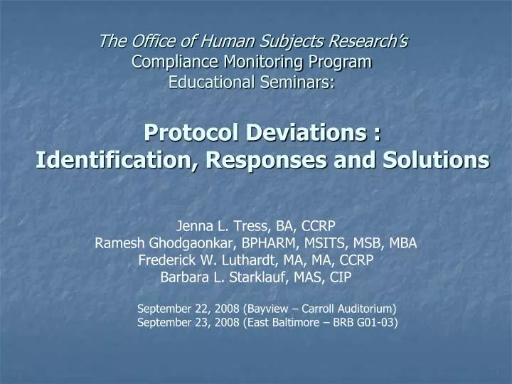protocol deviations identification responses and solutions