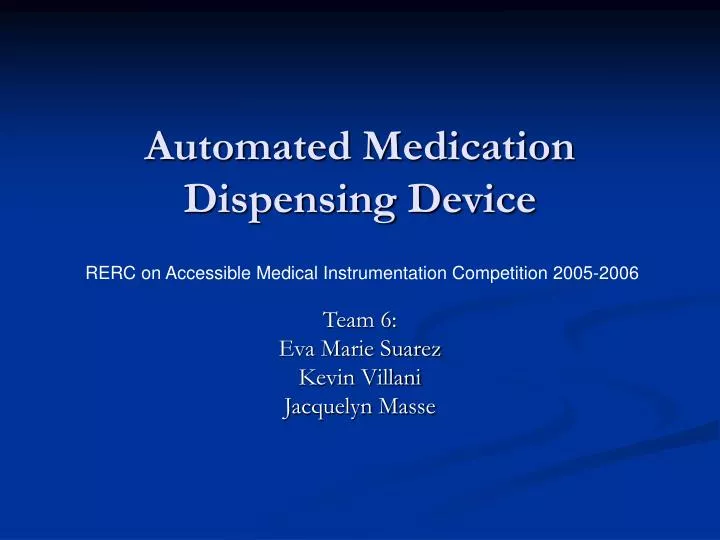 automated medication dispensing device