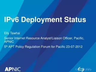 IPv6 Deployment Status