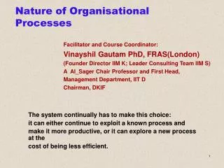 Nature of Organisational Processes