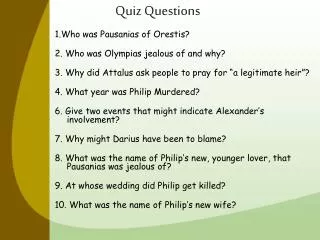 Quiz Questions
