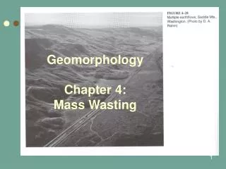 Geomorphology Chapter 4: Mass Wasting