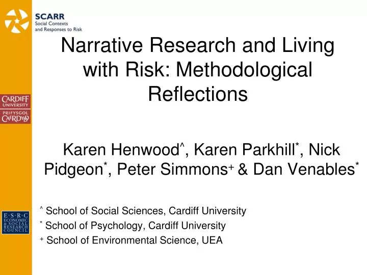 narrative research and living with risk methodological reflections