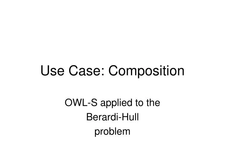 use case composition