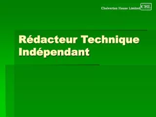 r dacteur technique ind pendant