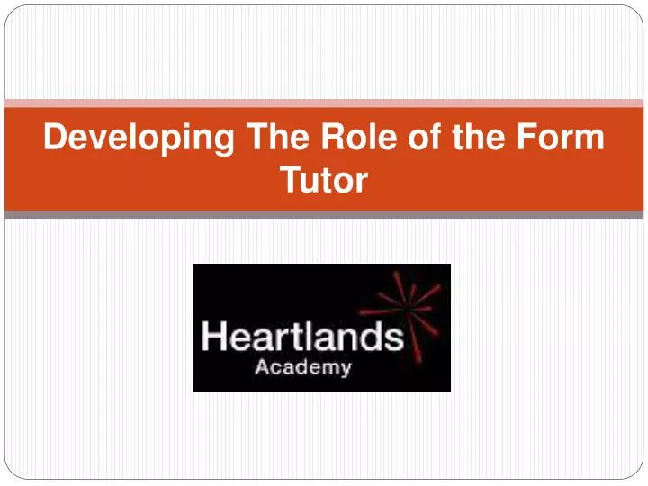 developing the role of the form tutor