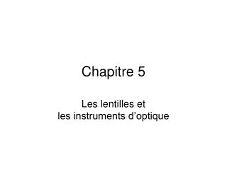 chapitre 5