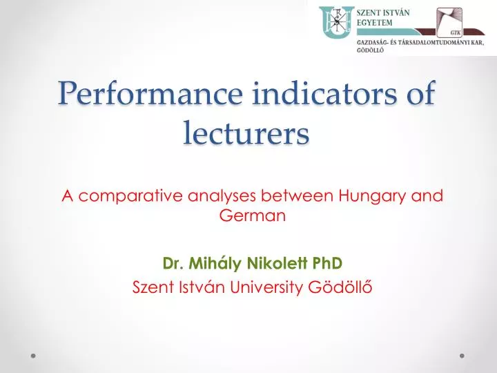 performance indicators of lecturers