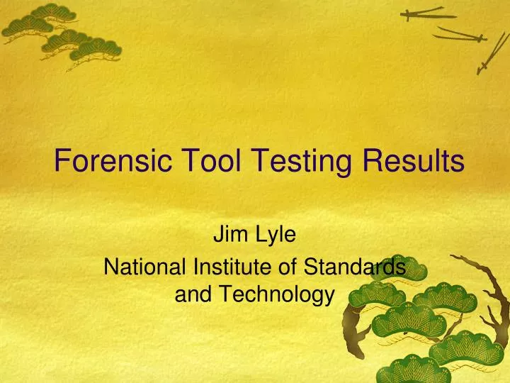 forensic tool testing results