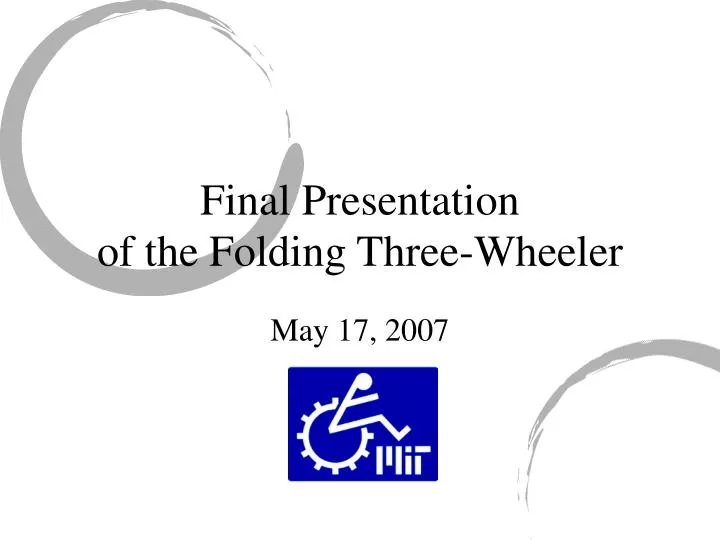 final presentation of the folding three wheeler