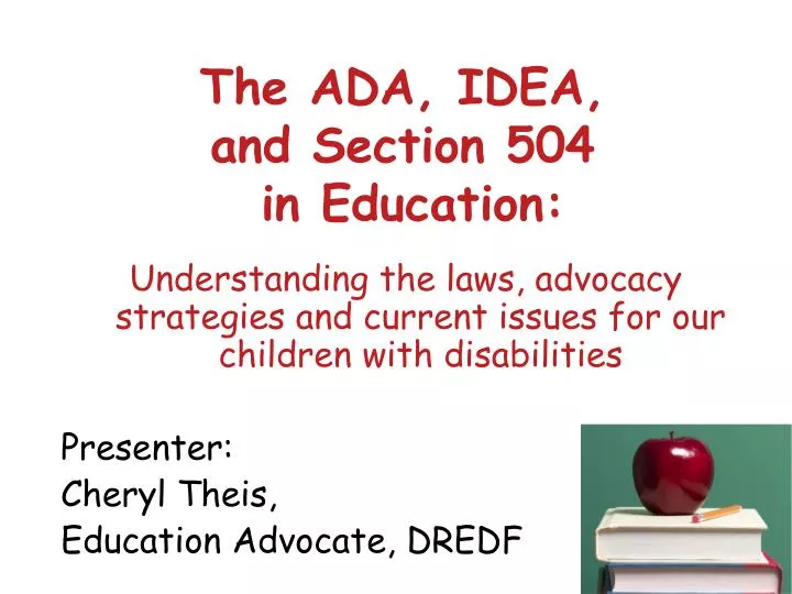 the ada idea and section 504 in education