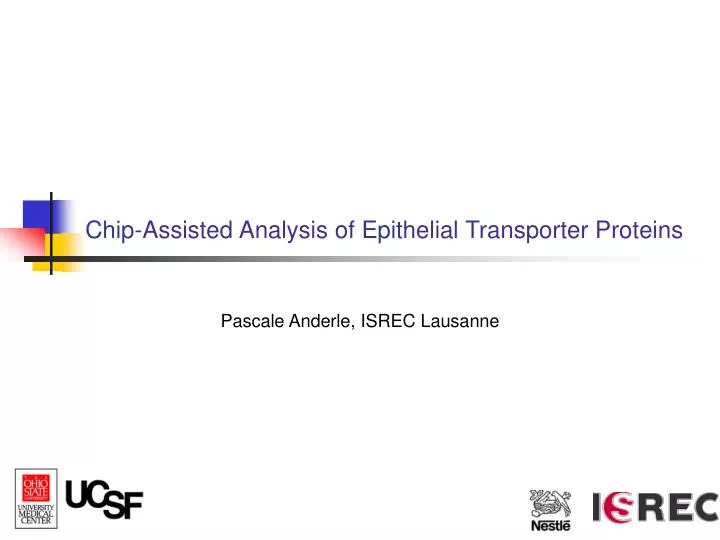 chip assisted analysis of epithelial transporter proteins