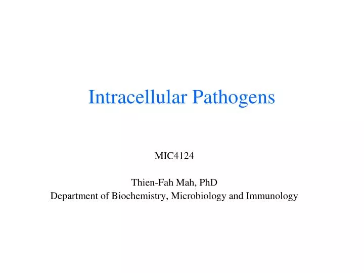 intracellular pathogens