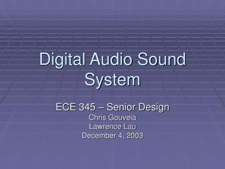 digital audio sound system