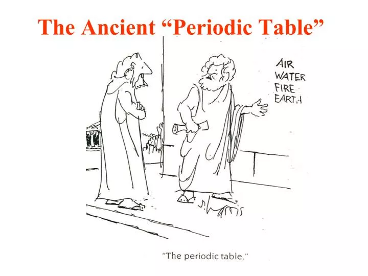 the ancient periodic table