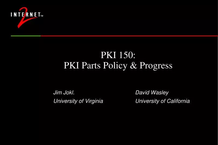 pki 150 pki parts policy progress