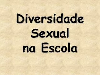 diversidade sexual na escola