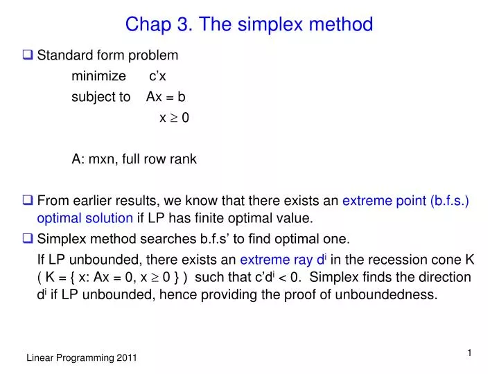 chap 3 the simplex method