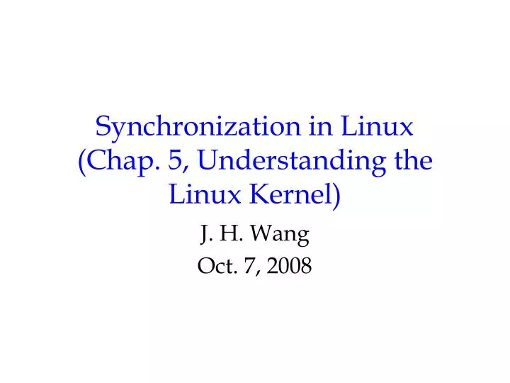 synchronization in linux chap 5 understanding the linux kernel